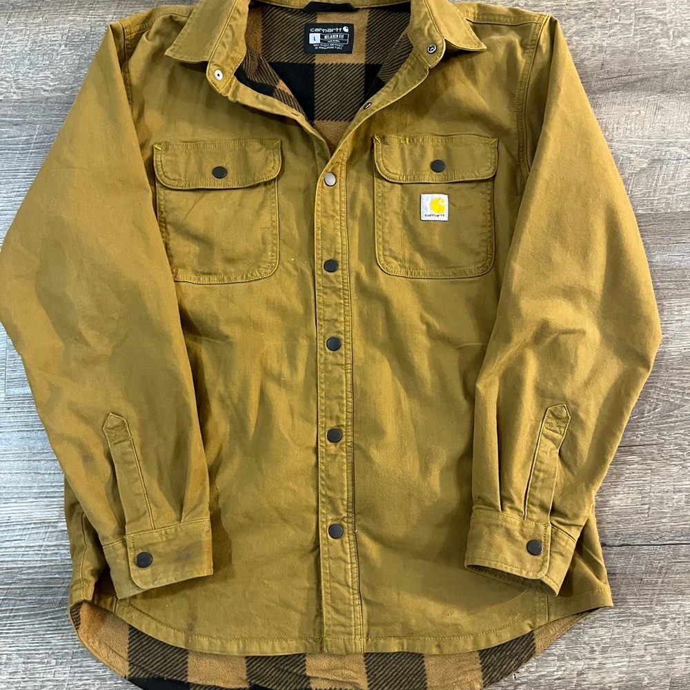 Carhartt Tan Utility Shirt Jacket